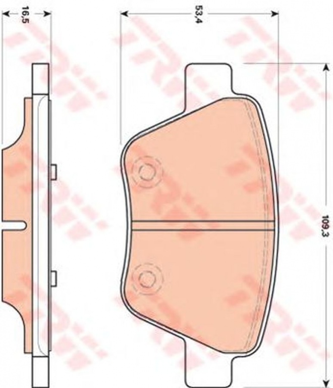 Placute frana VW EOS 1F7 1F8 TRW GDB1841