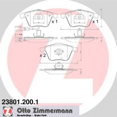 Placute frana VW GOLF 5 (1K1) (2003 - 2009) ZIMMER