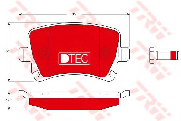 Placute frana VW GOLF 6 (5K1) (2008 - 2013) TRW GD