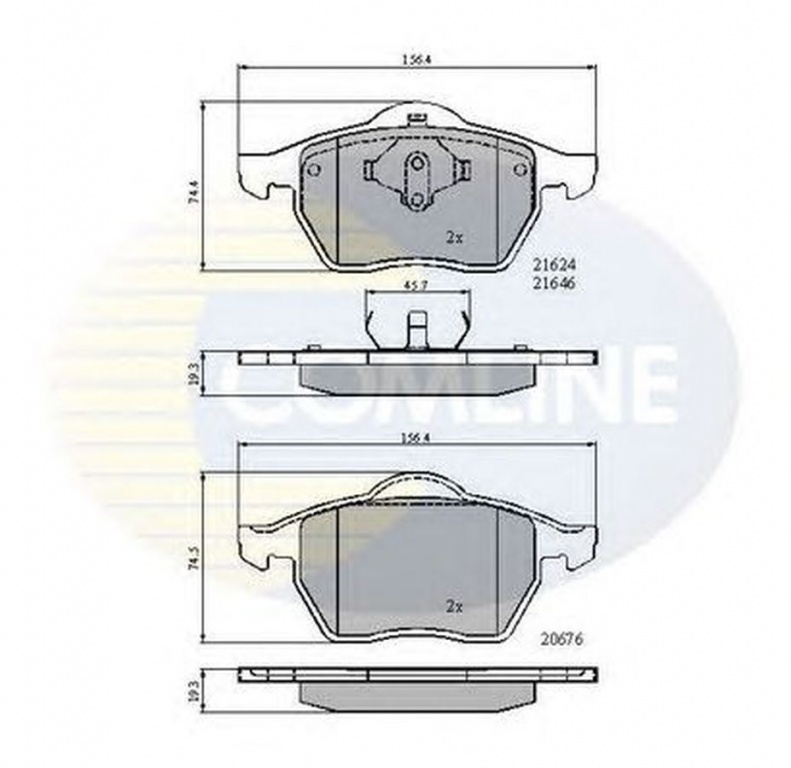 Placute frana VW GOLF III Variant 1H5 COMLINE CBP01092