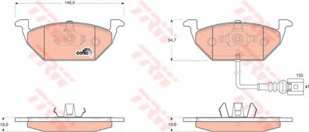 Placute frana VW GOLF V 1K1 TRW GDB1658 PieseDeTop