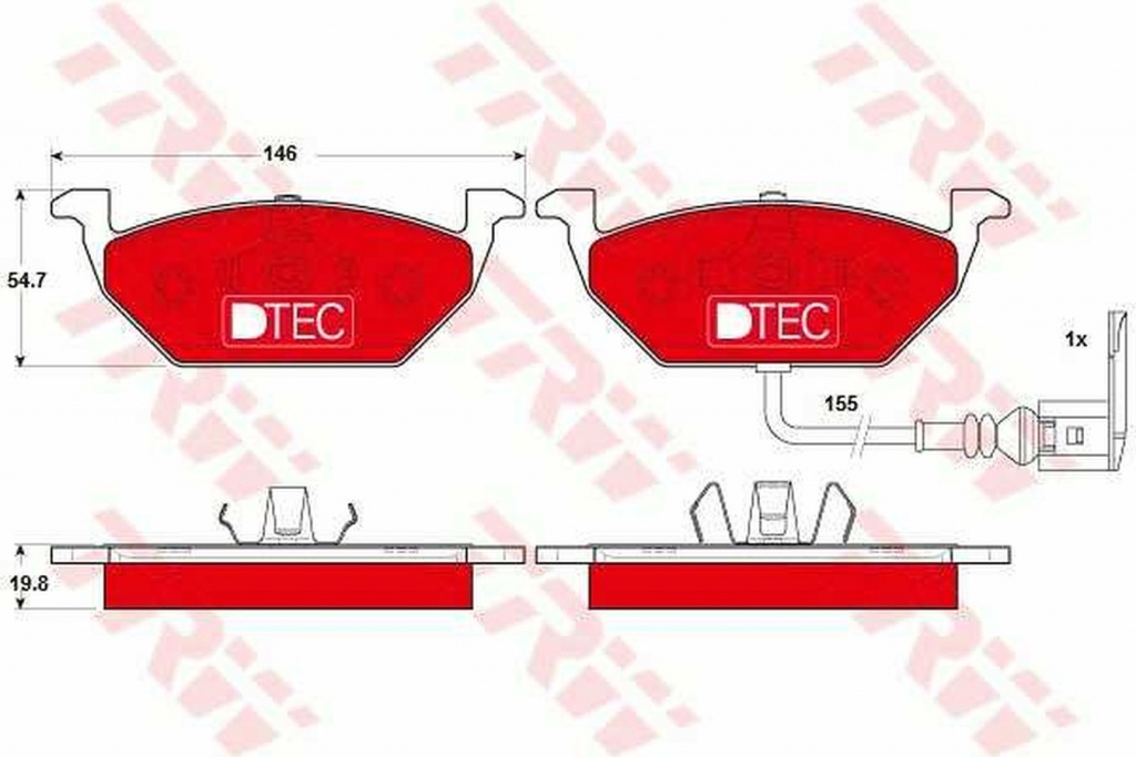 Placute frana VW GOLF V Variant 1K5 TRW GDB1386DTE