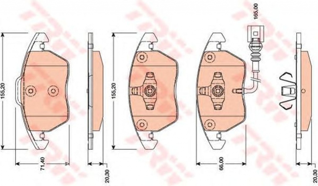 Placute frana VW GOLF VI Cabriolet 517 TRW GDB1807