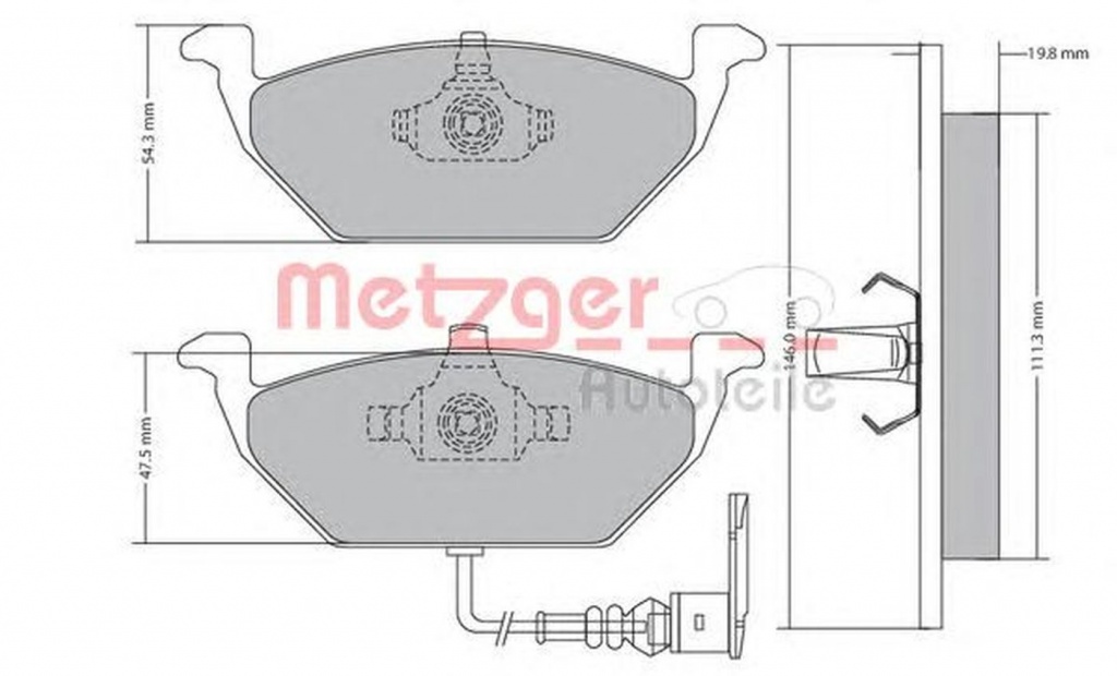 Placute frana VW GOLF VI Variant AJ5 METZGER 1170002