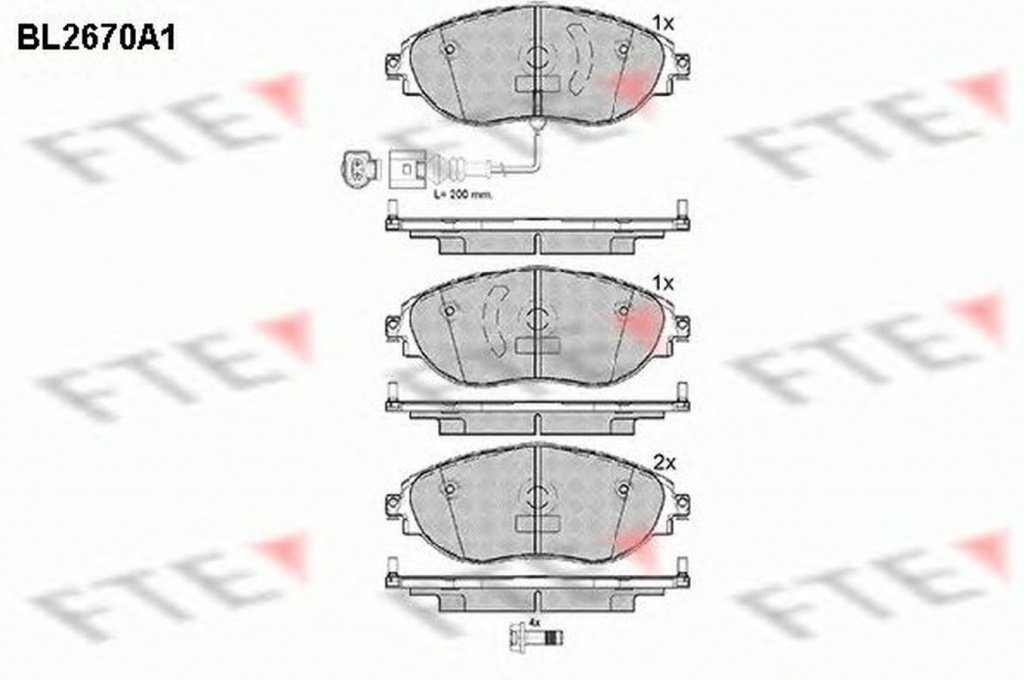 Placute frana VW GOLF VII combi BA5 FTE BL2670A1