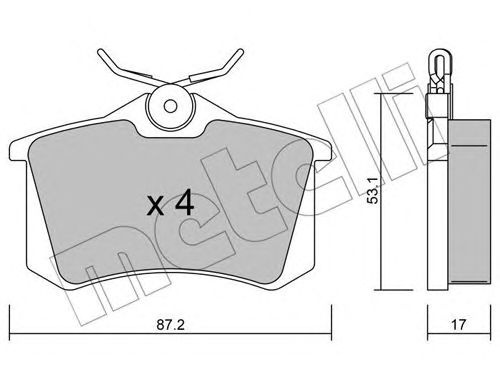 Placute frana VW PASSAT 3B2 METELLI 2201001