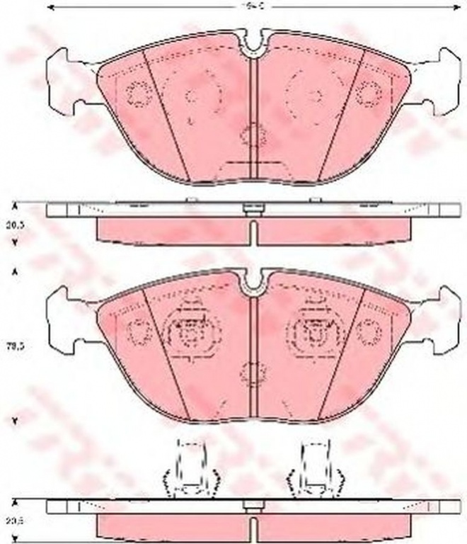 Placute frana VW PASSAT 3B2 TRW GDB1285