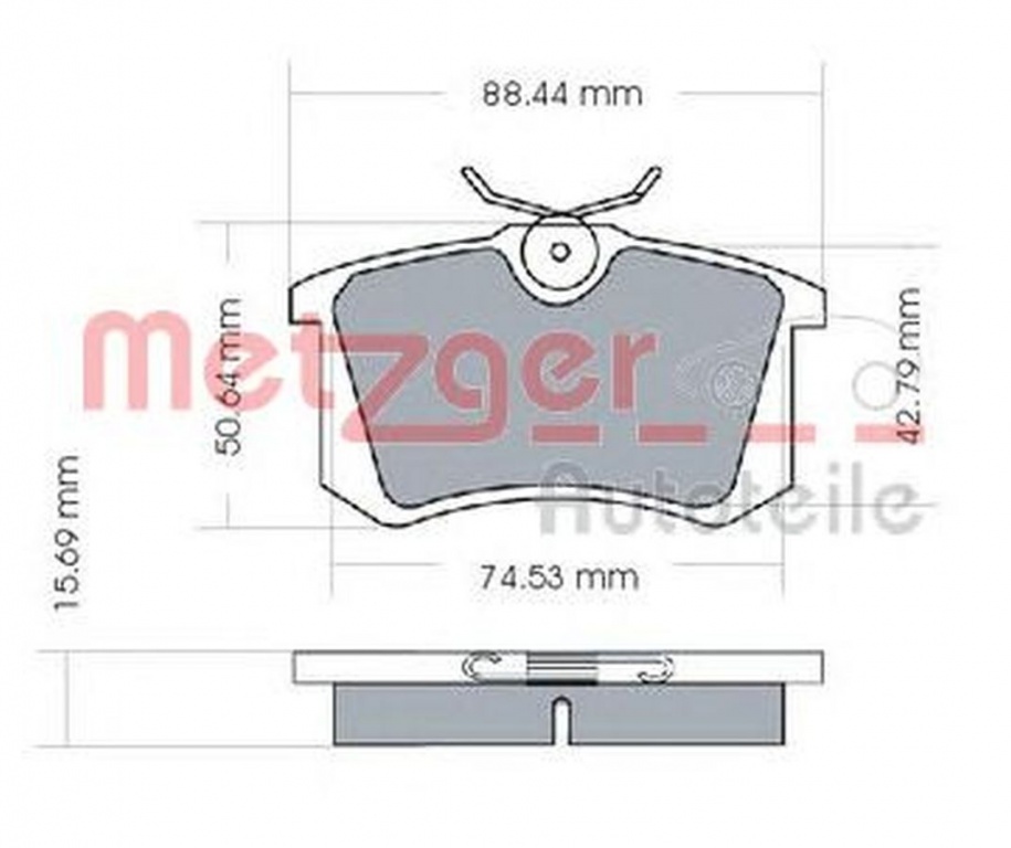 Placute frana VW POLO 6N1 METZGER 1170022