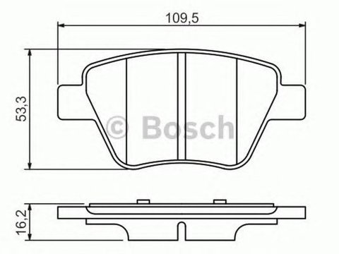 Placute frana VW TOURAN 1T1 1T2 BOSCH 0986494416