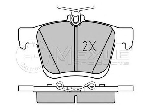 Placute frana VW TOURAN 5T1 MEYLE 0252500816