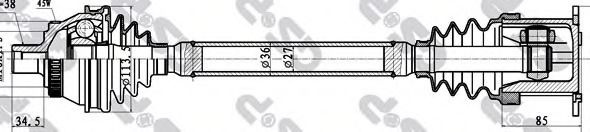 Planetara AUDI A4 (8E2, B6) (2000 - 2004) GSP 2030