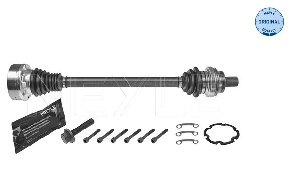 Planetara Drive axle shaft rear L/R 594mm AUDI A1 A3 Q3 TT SEAT ALTEA XL SKODA OCTAVIA II SUPERB II VW CC B7 GOLF V GOLF VI PASSAT ALLTRACK B7 PASSAT B6 PASSAT B7 TIGUAN 1.4-3.6 07.03- MEYLE 100 498 0725