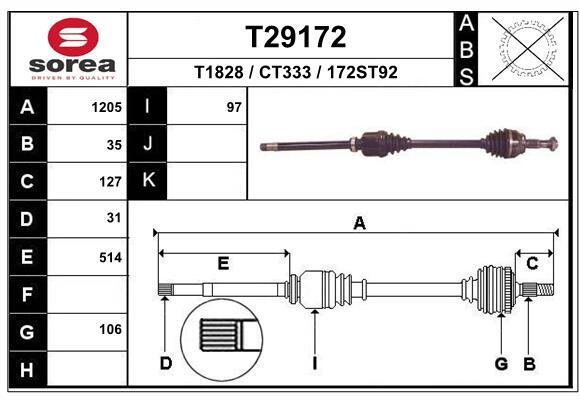 Planetara T29172 EAI pentru CitroEn Jumper CitroEn Relay Peugeot Boxer Peugeot Manager