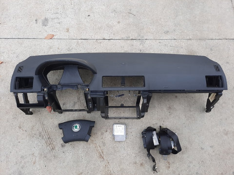 Plansa bord, airbag volan si pasager, modul airbag si centuri Skoda Fabia, 2003