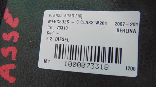 Plansa bord Mercedes C Class W204 din 20