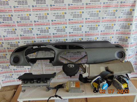 Plansa bord Toyota Yaris 3 dupa 2014 airbag sofer pasager centuri fata stanga dreapta modul airbag airbag genunchi dezmembrez