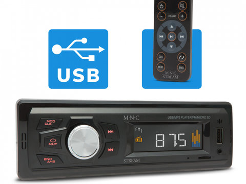 Player auto M.N.C "Stream" cu telecomanda (AUX/USB/SD/MMC)
