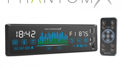 Player auto PhantomX - 1 DIN - 4 x 50 W 