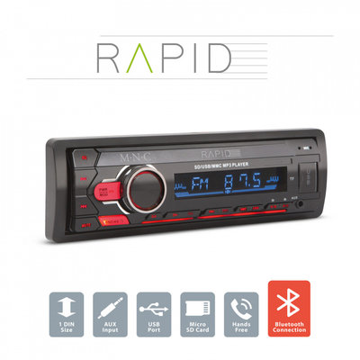 Player auto „Rapid” - 1 DIN - 4 x 50 W - BT - 