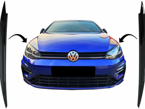 Pleoape Faruri compatibil cu VW Golf VII 7 5G (2013-2017) Negru Lucios HEVWG7