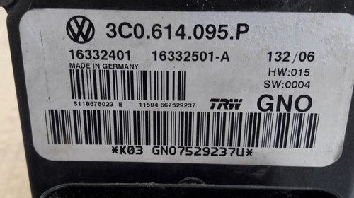 Pompa ABS VW Passat B6 2006, cod piesa 3