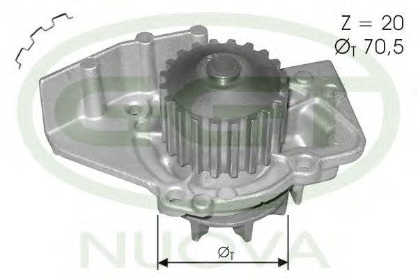 Pompa apa ~ PA12049 ~ GGT ~ pentru Citroen Xantia 1999 2000 2001 2002 2003