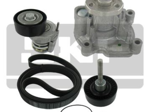 Pompa apa- Set curea transmisie cu caneluri VKMC 31047-2 SKF pentru Vw Polo Vw Vento Vw Touran Audi A3 Vw Golf Vw Rabbit Skoda Laura Skoda Octavia Vw Passat Vw Jetta Vw Eos Skoda Praktik Skoda Roomster Seat Cordoba Seat Ibiza Skoda Fabia Skoda Rapid