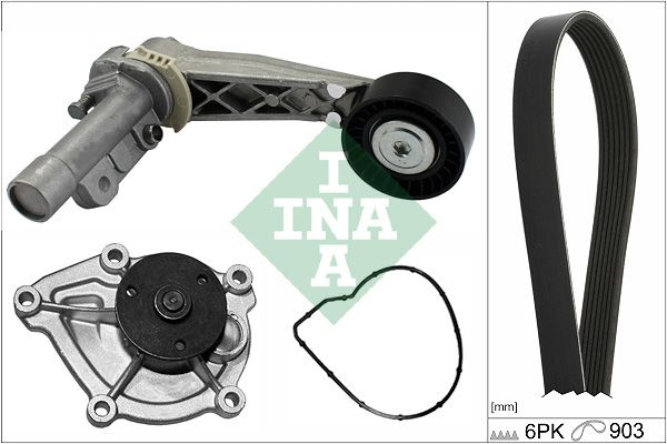 Pompa apa + Set curea transmisie cu caneluri Schae