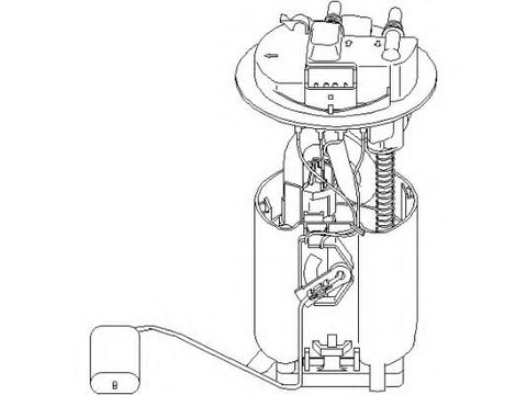 Pompa combustibil Citroen BERLINGO I caroserie (M_), Citroen BERLINGO (MF), PEUGEOT RANCH caroserie (5) - TOPRAN 721 477