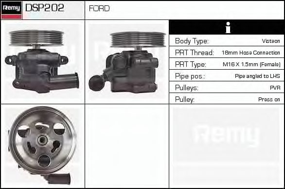 Pompa hidraulica, sistem de directie FORD FIESTA V (JH, JD) (2001 - 2010) DELCO REMY DSP202 piesa NOUA