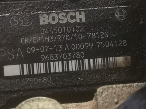 Pompa inalta presiune cu senzor Peugeot 308 1.6hdi, cod 9683703780, BOSCH 0445010102