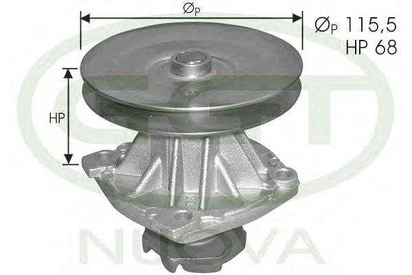 Pompa PA00267 GGT pentru Fiat 128 Fiat Ritmo Fiat Strada Fiat Regata Fiat X Fiat Uno Seat 128 Fiat Duna