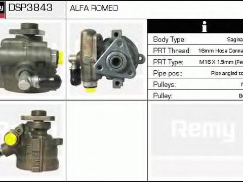 Pompa servodirectie  ALFA ROMEO GTV 916C DELCOREMY DSP3843