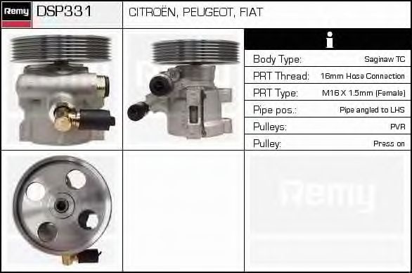 Pompa servodirectie  PEUGEOT EXPERT 224 DELCOREMY DSP331