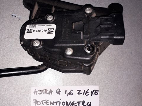 Potentiometru pedala acceleratie Opel Astra G 1.6,16V motor Z16XE cod piesa: 9158010 RELIST