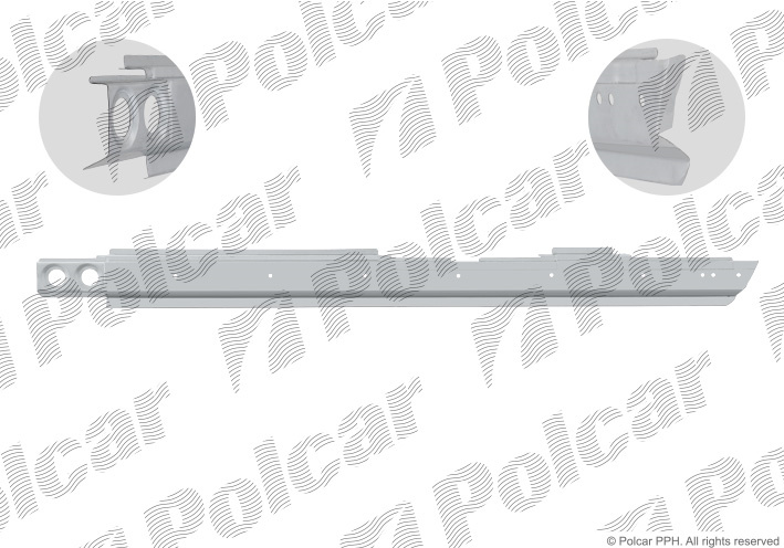 Prag Mercedes Clasa G (W460) 05.1979-08.1989, Clasa G (W461/463) 09.1989-09.2018, model: 5 usi, montare dreapta, KLOKKERHOLM