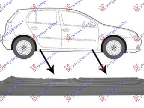 Prag usa 5 usi stanga/dr VW GOLF V 04-08 VW JETTA 05-10 Cod 1K4809835 , 1K4809836