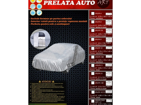 Prelata auto GRUPA 13 DELUX Dimensiuni: 5.10x1,80x1,48m