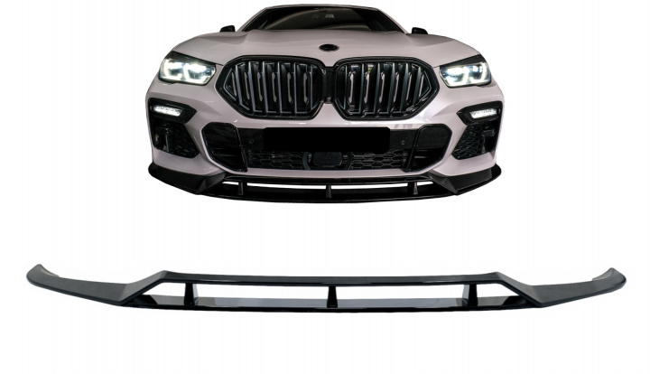 Prelungire Bara Fata compatibil cu BMW X6 G06 X6M (2019-up) Negru Lucios Tuning BMW X6 G06 (3) 2019 2020 2021 2022 2023 2024 FBSBMG06MP