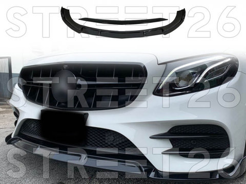 Prelungire Bara Fata Compatibil Cu Mercedes E-Class W213 S213 C238 A238 (2016-2020) Sport Look Negru Lucios