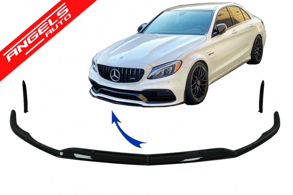 Prelungire Bara Fata compatibila cu Mercedes C-Class C63 C63S W205 S205 Negru Lucios