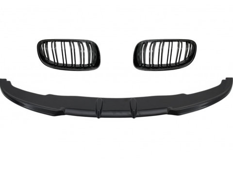 Prelungire Bara Fata cu Grile Centrale Duble compatibil cu BMW Seria 3 E92 Coupe E93 Cabrio (2006-2009) M Design