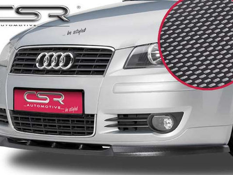 Prelungire Bara Fata Lip Spoiler Audi A3 8P 8PA nicht passend pentru S3 2003-2008 CSR-CSL043-C Plastic ABS carbon look