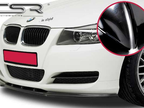 Prelungire Bara Fata Lip Spoiler BMW seria 3 E90 LCI, E91 LCI limuzina/Touring 2008-2012 CSR-CSL003-G Plastic ABS negru lucios