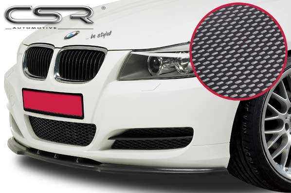 Prelungire Bara Fata Lip Spoiler BMW seria 3 E90 LCI, E91 LCI limuzina/Touring 2008-2012 CSR-CSL003-C Plastic ABS carbon look