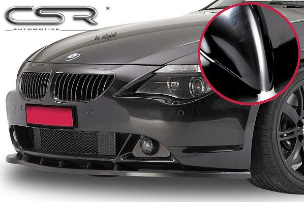 Prelungire Bara Fata Lip Spoiler BMW seria 6 E63/E64 toate modelele in afara de M/M-Paket 2003-9/2007 CSR-CSL017-G Plastic ABS negru lucios