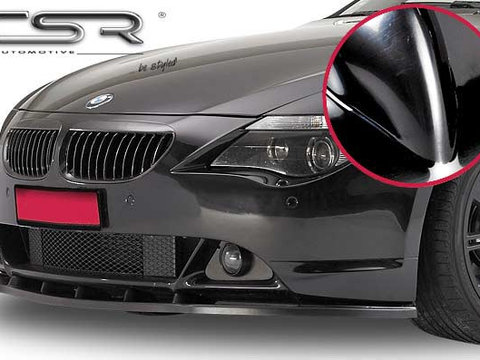 Prelungire Bara Fata Lip Spoiler BMW seria 6 E63/E64 toate modelele in afara de M/M-Paket 2003-9/2007 CSR-CSL017-G Plastic ABS negru lucios