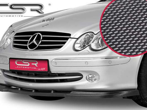 Prelungire Bara Fata Lip Spoiler Mercedes CLK W209 toate modelele in afara de AMG/AMG-Paket 2002-2005 CSR-CSL070-C Plastic ABS carbon look