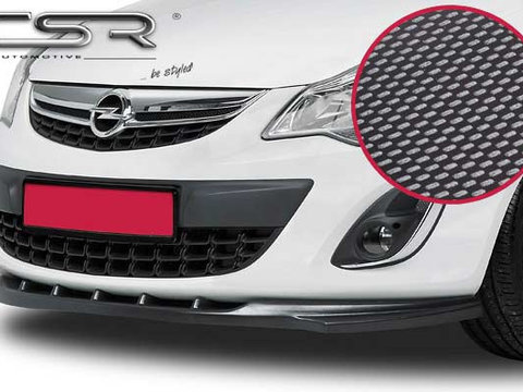 Prelungire Bara Fata Lip Spoiler Opel Corsa D toate modelele in afara de GSI/OPC ab 2010 CSR-CSL021-C Plastic ABS carbon look