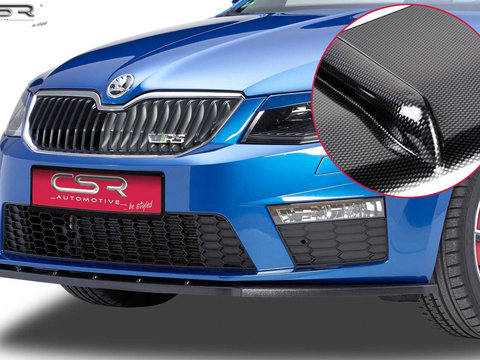 Prelungire Bara Fata Lip Spoiler Skoda Octavia 3 Typ 5E RS ab 2014 CSR-CSL097-C Plastic ABS carbon look